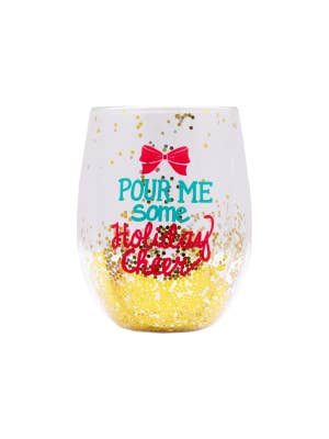 Christmas Cheers Stemless Glass