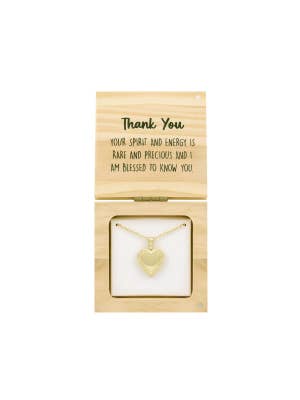 Heart & Soul Thank You Locket Necklace