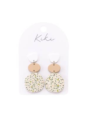 KiKi Green Speckled Earrings