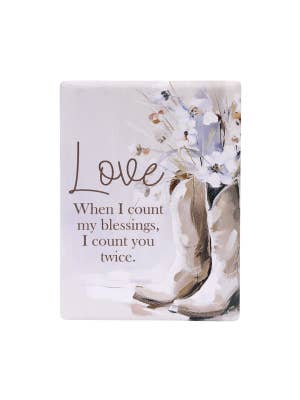 Saddle & Bloom Love Ceramic Magnet