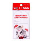 Christmas Santa Paws Set Of 6 Gift Tags