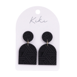 KiKi Black Geo Earrings