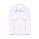 KiKi White Arch Earrings