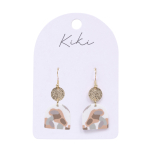 KiKi Beige Terrazzo Earrings