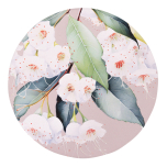 Native Blooms White Floral Ceramic Coaster