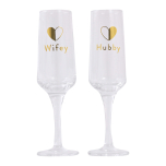 Wedding Wifey & Hubby Wine Glass Set