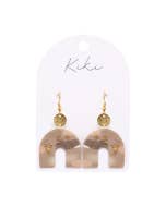 KiKi Beige Shimmer Arch Earrings