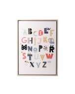 Baby Alphabet Framed Canvas 44x64
