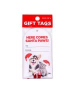 Christmas Santa Paws Set Of 6 Gift Tags